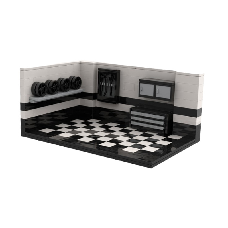 Creative Building Block Garage Assembly Set Educational Toy_voghion.com