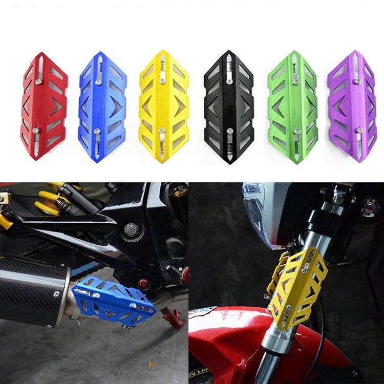 Accesorios de motocicleta Amortiguador delantero modificado tubo de escape decorativo anti-scald cubierta de la horquilla cubierta del amortiguador universal personalizada