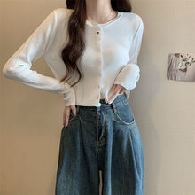 针织开衫薄款外套女2025秋季设计感小众温柔韩系chic别致短款上衣