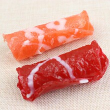仿真牛肉食品模型羊肉卷瘦肉猪肉鸡肉三文鱼羊牛肉卷假肉摄影道具