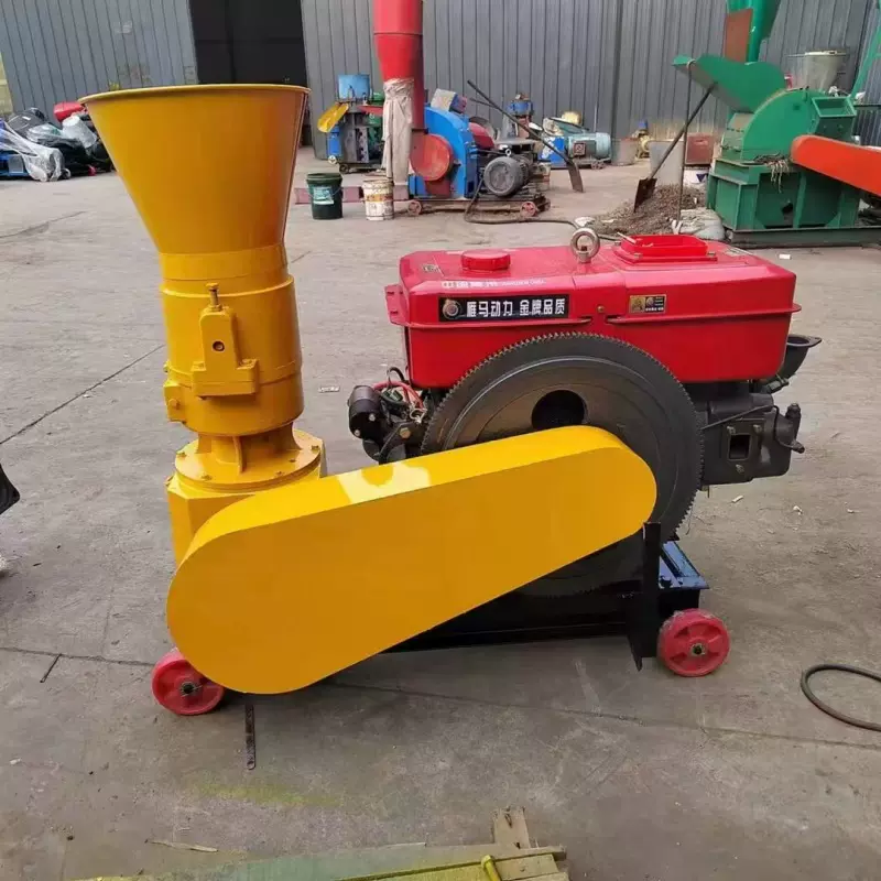 20马力柴油机带动饲料颗粒机 苜蓿草饲料颗粒机 秸秆饲料造粒机