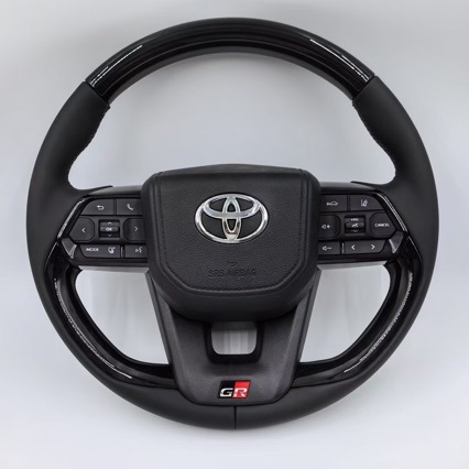Suitable for LC Elfa 80 series Hilux, Land Cruiser, Crown carbon fiber pattern steering wheel