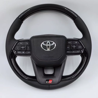 Suitable for LC Elfa 80 series Hilux, Land Cruiser, Crown carbon fiber pattern steering wheel