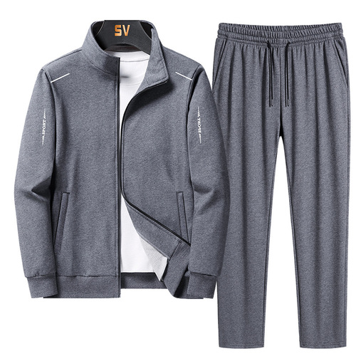 M-8XL Men's Two-Piece Sports Set Spring and Autumn Season Plus Size Casual Set Sweatshirt and Sweatpants Straight Hair