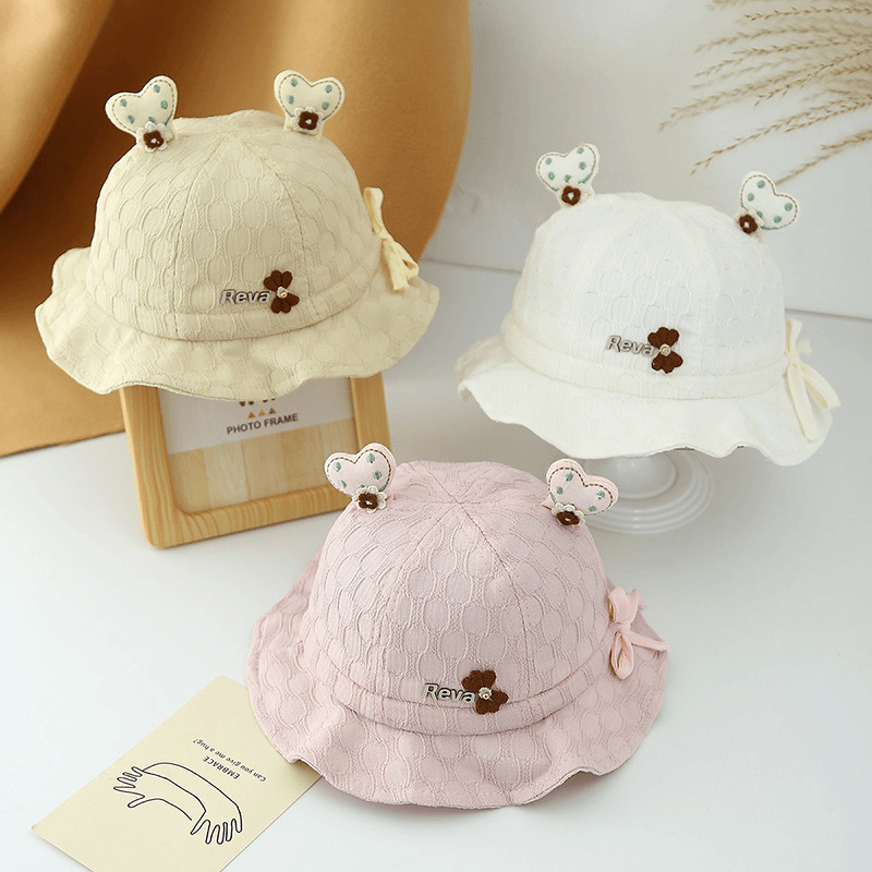 Sombrero de bebé primavera y otoño sombrero de pescador arco princesa sombrero de bebés bebés bebés pequeños meses de edad femenino 2024 nuevo