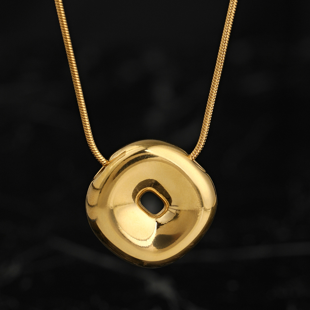 Colgante único venta cruzada de burbujas de fundición 26 collares de letras inglesas accesorios colgante DIY joyas de acero inoxidable