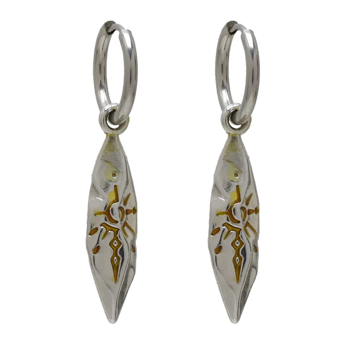 Unique Wishing Stone Hoop Earrings, Vintage Style for Both Men and Women, High-Quality Earrings with Meteorite Design, Direct Sales from the Manufacturer
