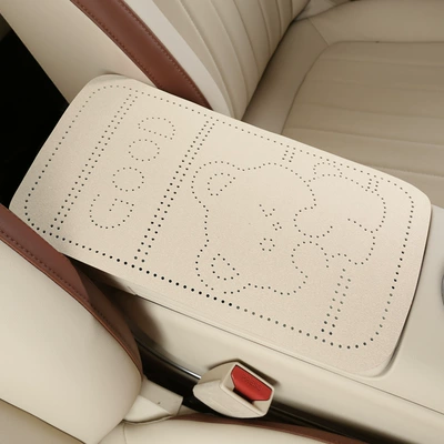 suede plush bear perforated Armrest box pad