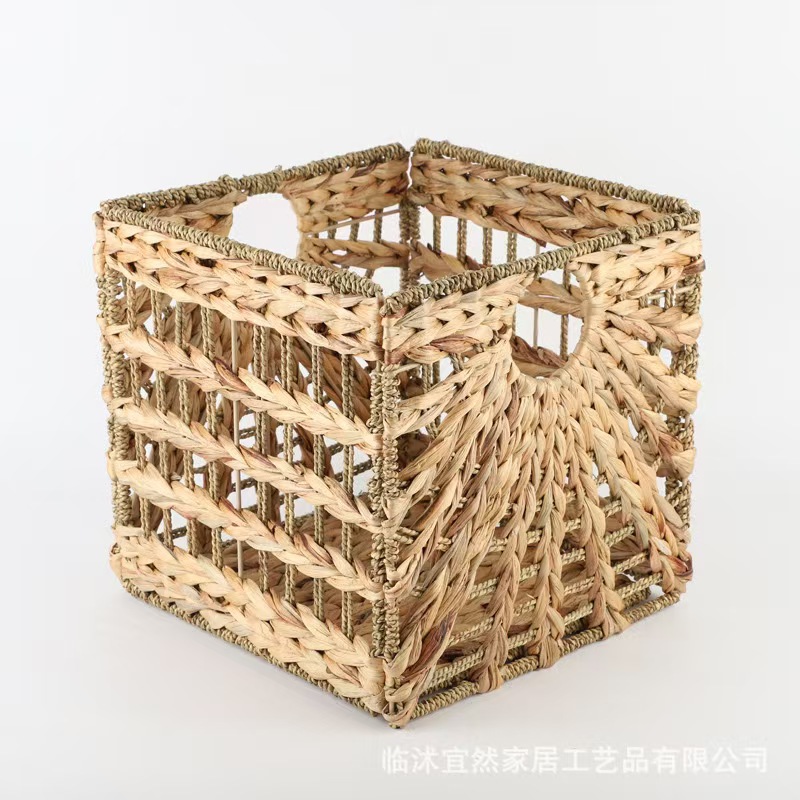 Cesta de almacenamiento trenzada de calabaza de hierba de muebles estricto gabinete cesta de almacenamiento plegable cesta de almacenamiento plegable