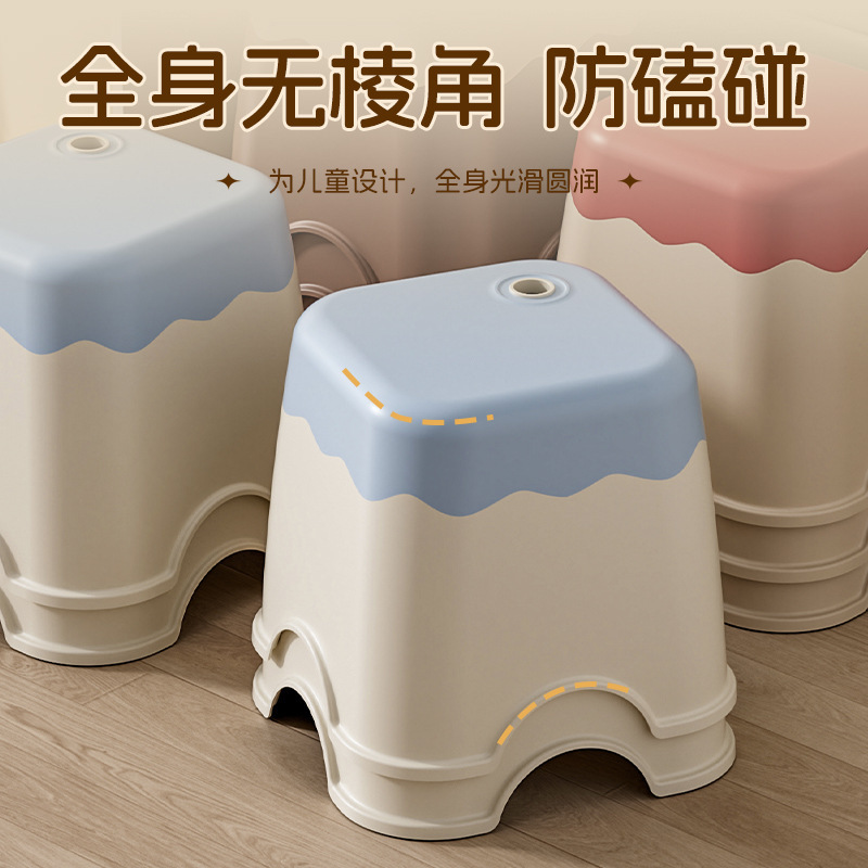 厚みのある子供用小さなスツール、家庭用低スツール、プラスチック製の靴交換用ベンチ、赤ちゃんのかわいくて丈夫で耐久性のある幼稚園の椅子|undefined