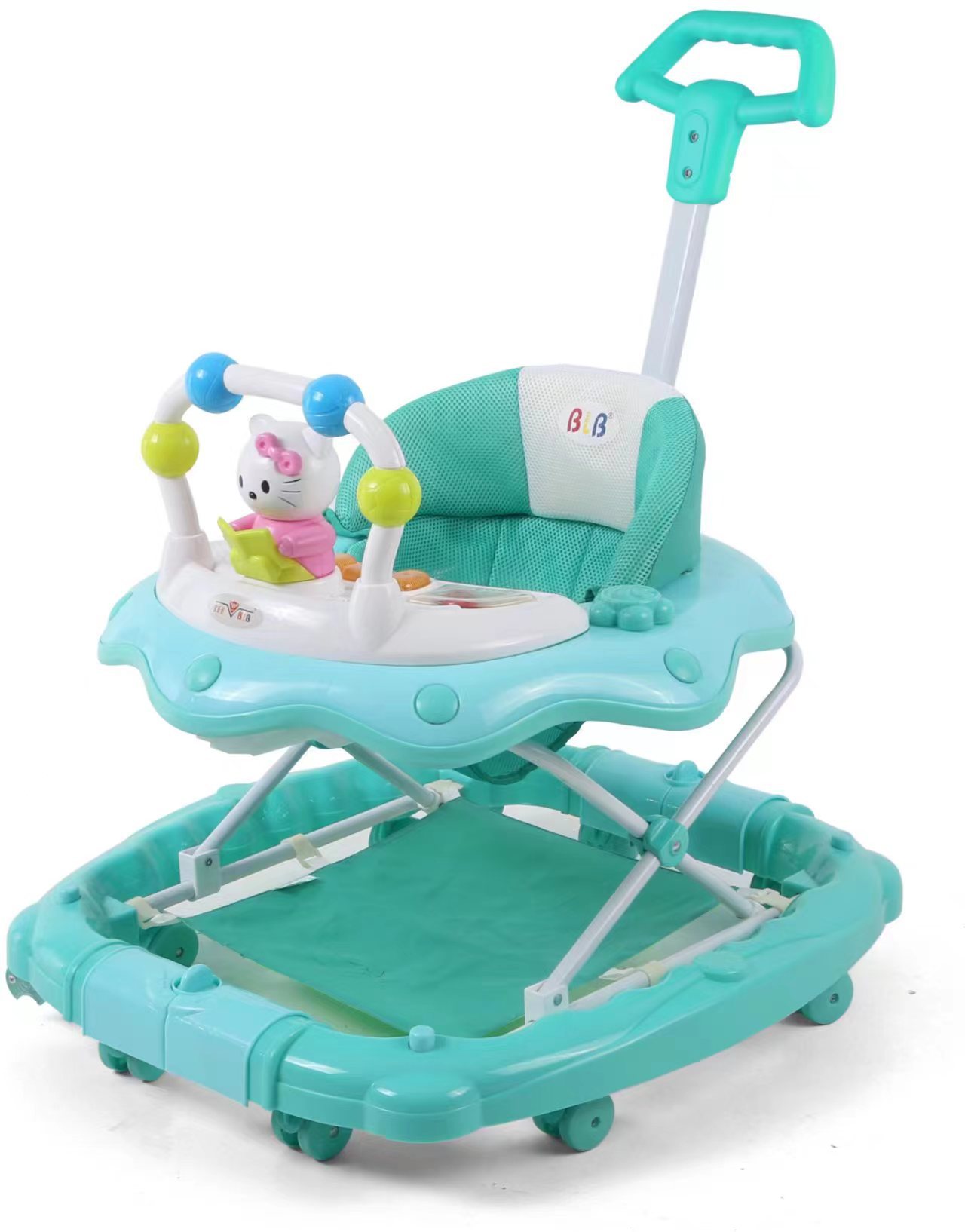 Baolubao 6220SYT Andador de bebé multi-funcional anti-Flip bebé empuje de la mano puede sentarse con pie pad varilla de empuje