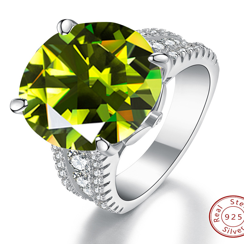 Anillo de diamante de mosan de 10 quilates transfronterizo de color D para mujeres s925 plata esterlina platino 950 anillo de diamante de lujo