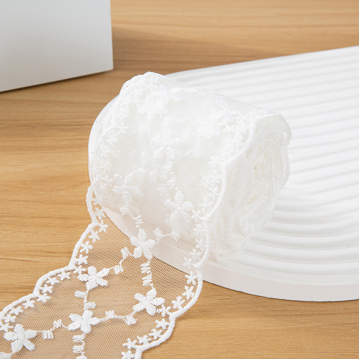 透明レースウェビングメッシュ刺繍ミルクシルク DIY リボンヘアアクセサリー花包装衣類アクセサリー