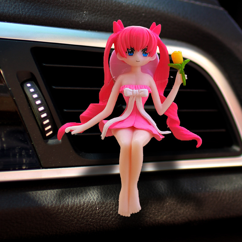 Adornos de coche de celebridades de Internet Adornos de decoración interior creativa de niña hermosa Adornos de decoración del hogar del corazón de niña linda