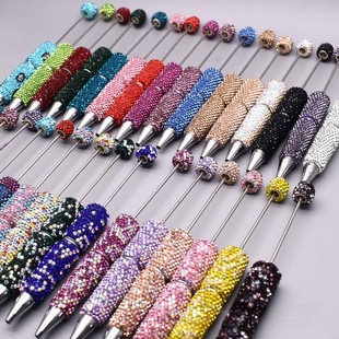 Creative DIY Handmade with Ab Color Diamonds Full of Diamond Beaded Pens Plastic Pens Rotate Out the Refill Ballpoint Pens in Stock