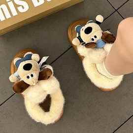 冬季2025新款EVA厚底保暖棉鞋网红掌门狗防滑东北厚底雪地靴女款