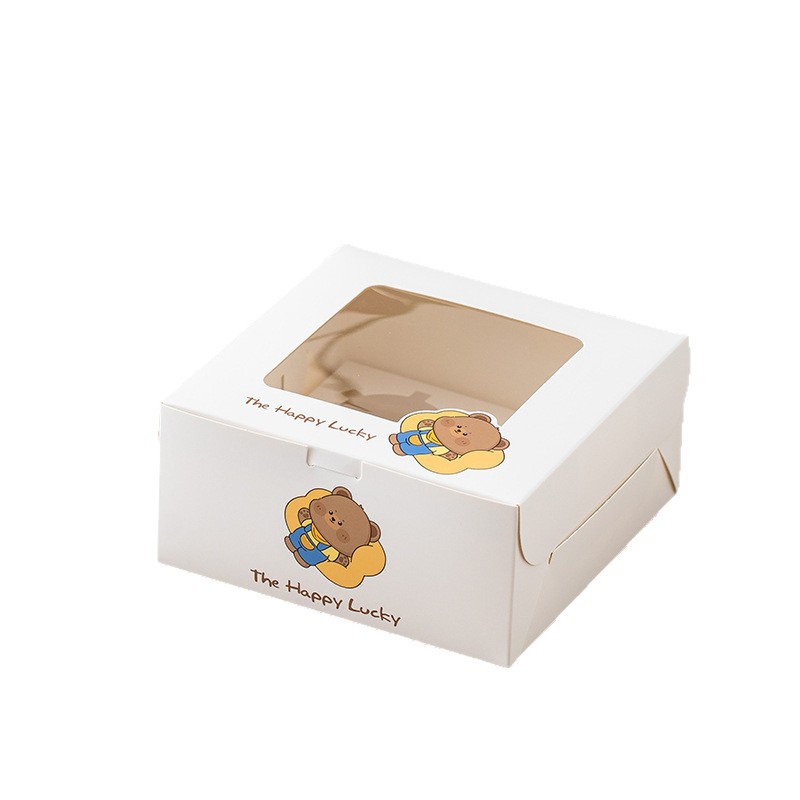 Caja de embalaje de cupcake, pastel de cupcake, postre horneado, muffin, ventana transparente, 2 / 4 / 6 / 12, caja de embalaje