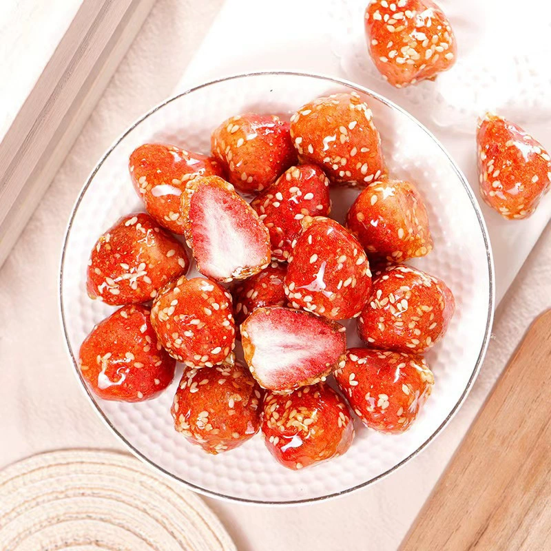 Rock sugar strawberry freeze-dried gourd, whole individually packaged, Internet celebrity snacks for pregnant women, bulk wholesale, sweet and sour