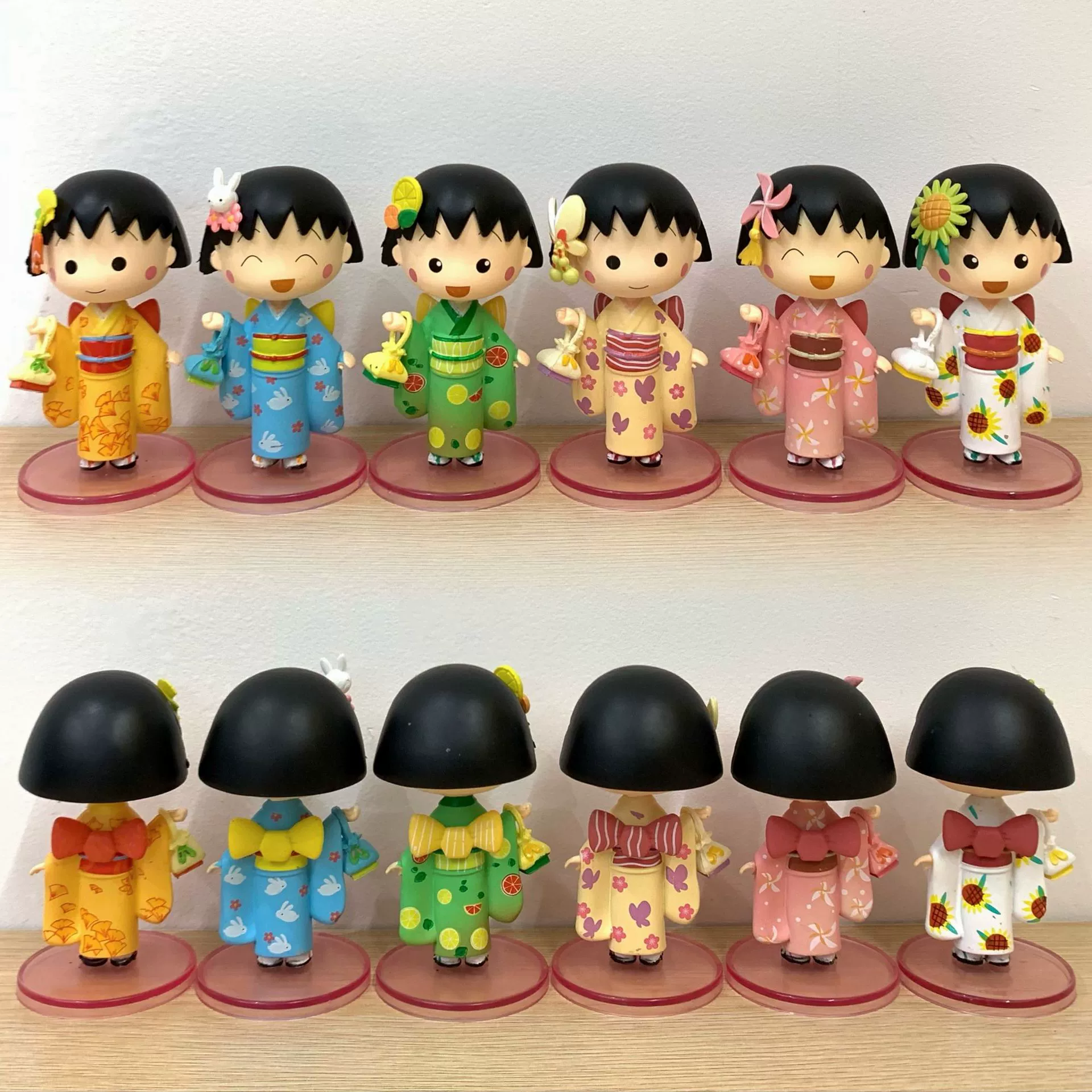 Six kimono small ball tide play ornaments cherry small ball child fun Ins hand -made blind bag car desktop decoration