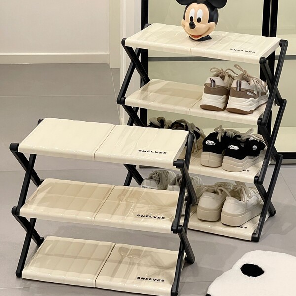 Home entrance door folding shoe rack simple door multi-layer large…