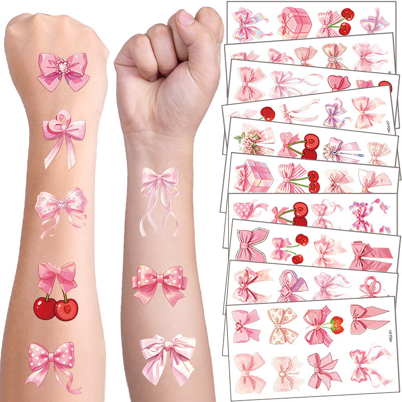 Wholesale Bowknot Tattoo Stickers, Disposable Temporary Tattoo Waterproof Makeup Stickers, Cute Valentine's Day Tattoo Stickers Wholesale Bowknot Tattoo Stickers, Disposable Temporary Tattoo Waterproof Makeup Stickers, Cute Valentine's Day Tattoo Stickers