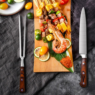Spot Steak Knife and Forks Stainless Steel BBQ Knife Carving Knife Set Steak Knife and Forks Turkey Knife and Forks