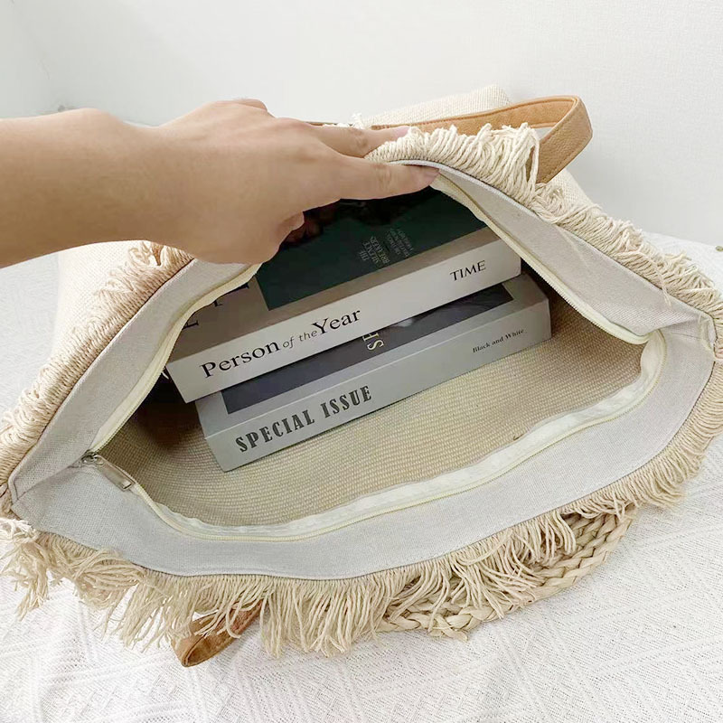 Elegant, Streetwear Style Square Shape Women's Large Canvas Rainbow Elegant Streetwear Square Zipper Tote Bag