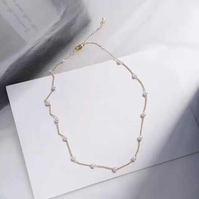 Two-tone Delicate Layered Chain Necklace Gold & Silver Minimalist_voghion.com