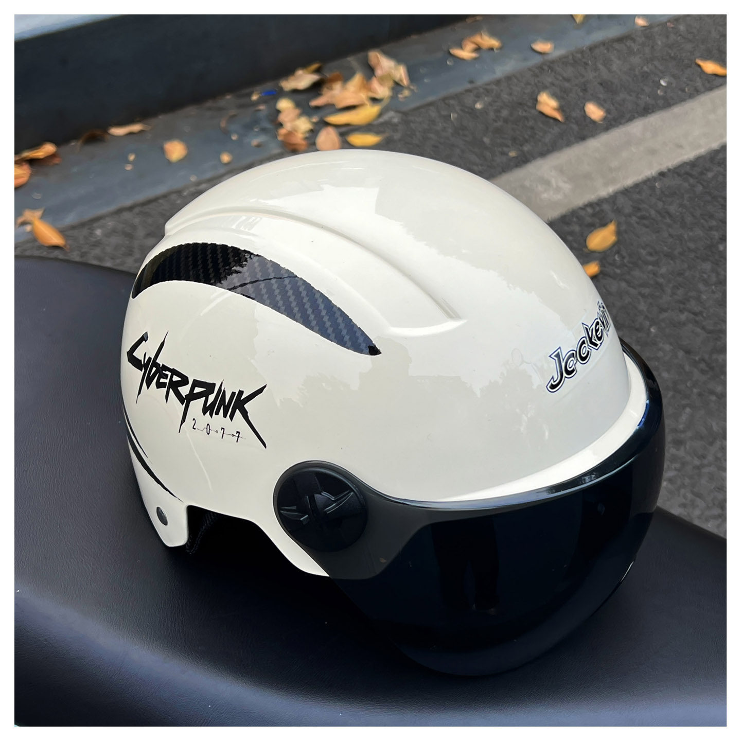 National Standard 3C Certified Electric Vehicle Safety Helmet Cyberpunk Electric Motorcycle Summer Sun Protection Helmet for Men and Women Couples