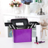 Handheld cosmetic bag for traveling, polyurethane mirror, storage system, new collection