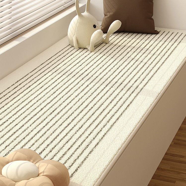 简约仿羊绒飘窗垫高级感主卧飘窗垫子四季通用加厚窗台垫阳台垫