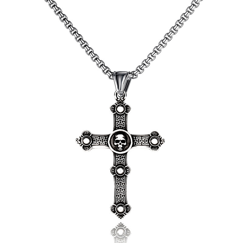 Cross+titanium steel chain