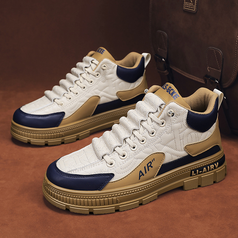 Men's Autumn Shoes 2024 Trendy Sports Casual Sneakers Height-Increasing Martin Versatile Fashion Shoes with Internal Height Increase and Comfortable Design Men's Autumn Shoes 2024 Trendy Sports Casual Sneakers Height-Increasing Martin Versatile Fashion Shoes with Internal Height Increase and Comfortable Design