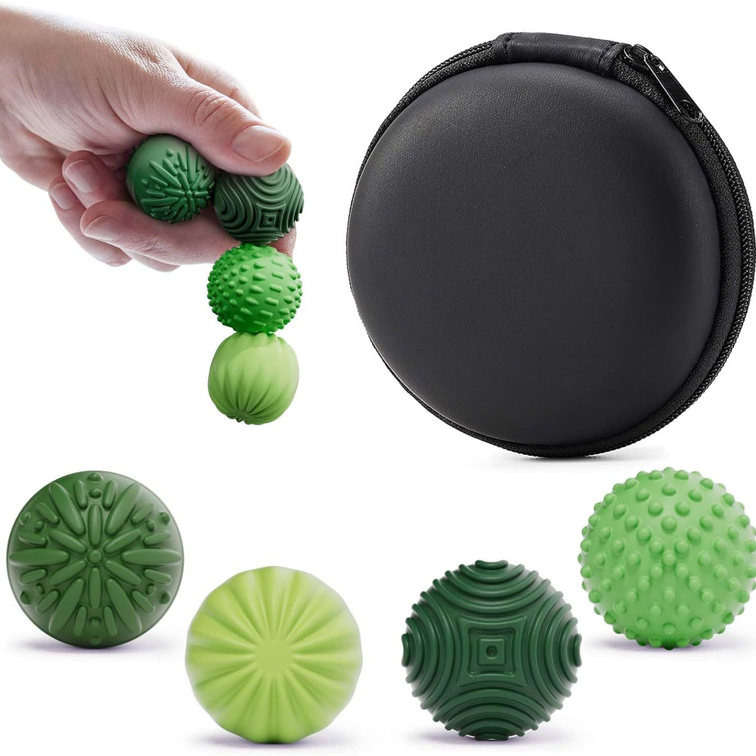 新品Sensory toys硅胶磁力球专注豆磁力推牌感官石磁力块解压玩具