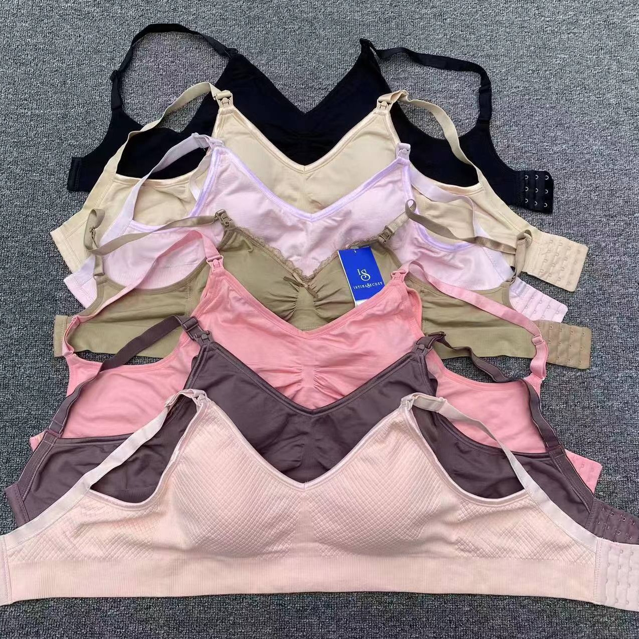 Las mujeres embarazadas sin costura hebilla abierta más tamaño sujetador de enfermería ajustable push up sujetador sin costuras ropa interior