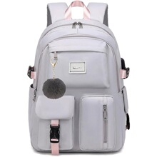 C 31706 ULZZANG Campus Backpack У԰˫��� �羳����ѷŷ����