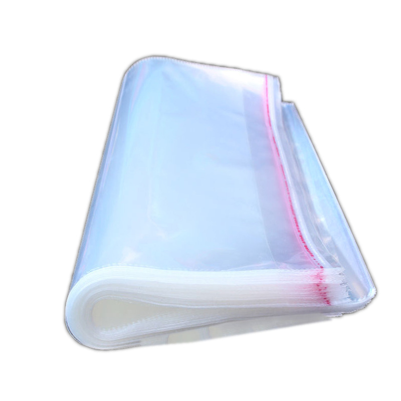 Ancho 20cm de doble cara de 5 hilos OPP bolsa autoadhesiva bolsa de embalaje bolsa de plástico transparente de embalaje adhesivo de ropa