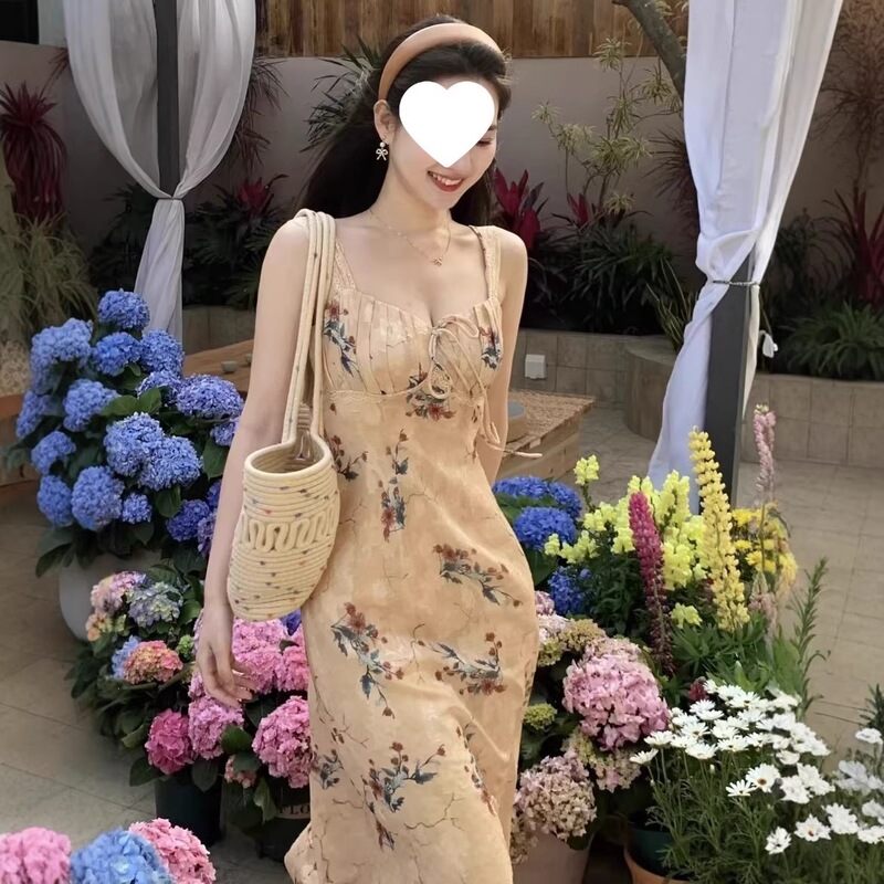 New Chinese-Style Retro Floral Suspender Dress for Women, Summer National Style, Elegant and Pure, Sexy and Feminine Dress New Chinese-Style Retro Floral Suspender Dress for Women, Summer National Style, Elegant and Pure, Sexy and Feminine Dress