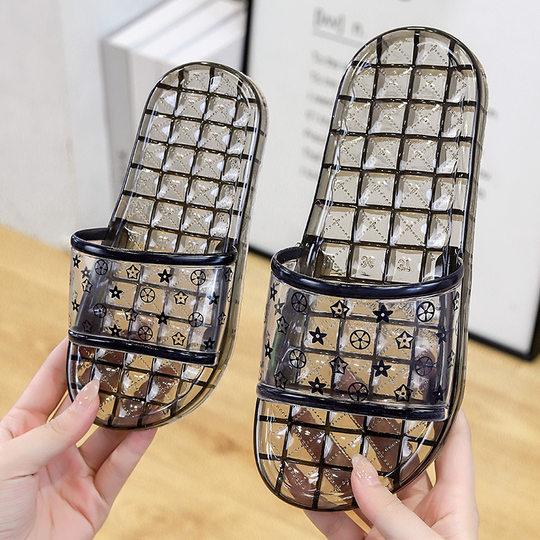 Transparent Crystal Parent-Child Slippers Men's Summer Simple Home Indoor Classic Fashionable Couple's Lightweight Home Slides