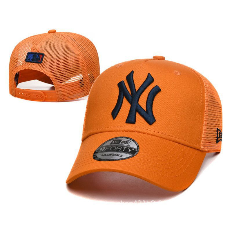トレンディなブランド NY メッシュ野球帽女性のための春と夏の新しい刺繍入りビッグロゴひさしキャップ日よけ通気性メッシュ帽子男性用|undefined