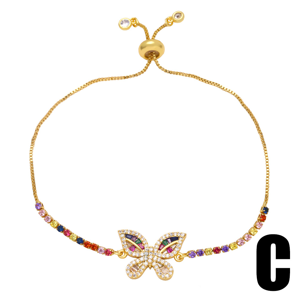 New Butterfly Pearl Handmade Beaded Copper 18K Gold-plated Bracelet