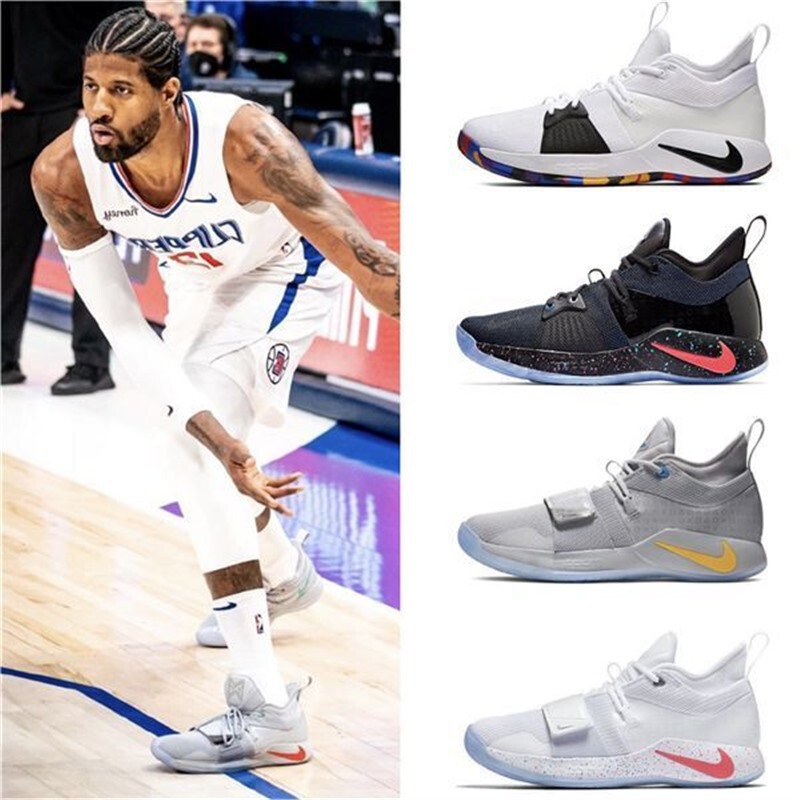New Paul George 2.5 basketball shoes, featuring illuminated details, in white and gray, durable for actual game use, with air cushioning, unisex design, PG2 New Paul George 2.5 basketball shoes, featuring illuminated details, in white and gray, durable for actual game use, with air cushioning, unisex design, PG2