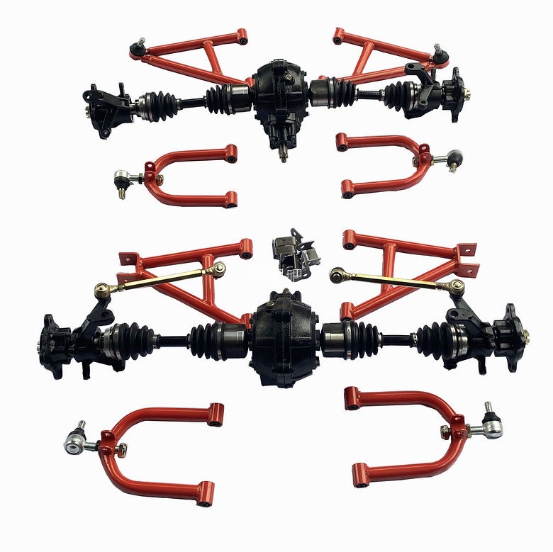 Modified kart accessories, ATV four-wheel drive front and rear independent suspension kit, gear box, rocker arm, horn flange, brake