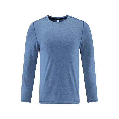 Spring and Autumn Long Sleeve Men's Sports T-shirt, Quick-drying Breathable Running Top, Fitness Apparel, European and American Amazon Training Shirt