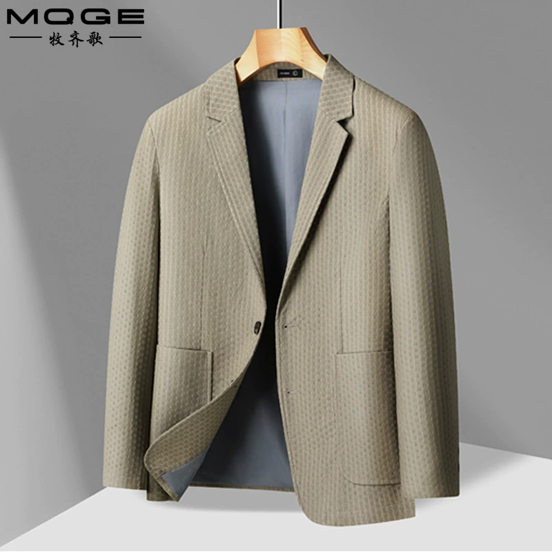 2024 весна и осень новый мужской костюм деловой повседневный сплошной цвет однорядный ряд с двумя пуговками тонкий костюм молодежный мужской пиджак