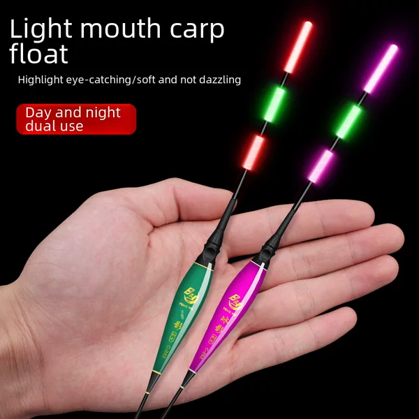 Ice Shadow Day and Night Dual-use Luminous Floating Shallow Water Floating Small Three-eye Electronic Floating Ice Fishing Grass Hole Floating Light Mouth Carp Floating