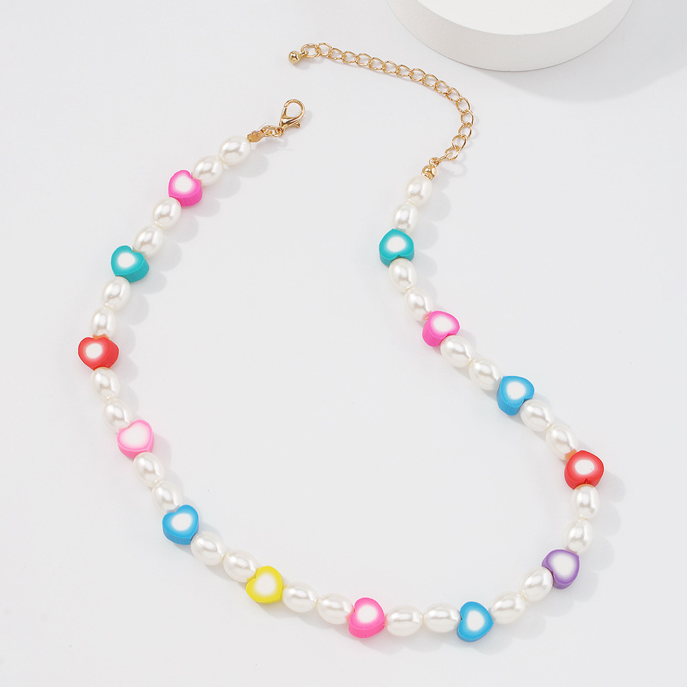 Bohemian Contrast Color Resin Beads Necklace display picture 48