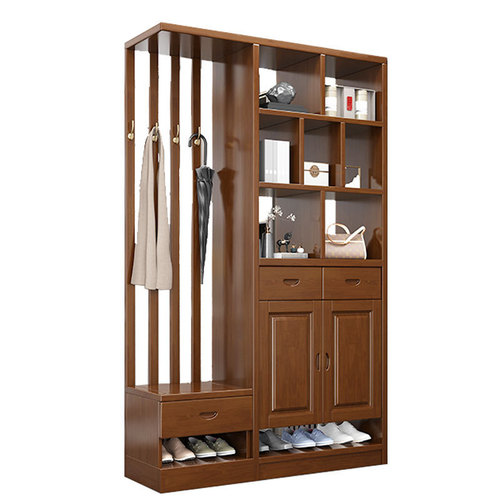 Solid wood entry screen partition cabinet, simple living room entrance cabinet, wine cabinet, integrated hall cabinet, modern storage cabinet, shoe cabinet