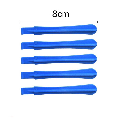 Screen removal spudger, triangle plastic, flex plate, hard plastic square and round bars, pry bar