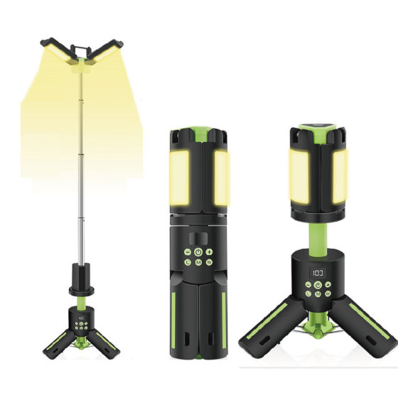 Long Battery Life Multifunctional Double-Sided Light Camping Lamp Outdoor Retractable Lamp Portable Tripod Lighting Lamp Campi